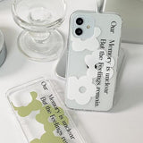 フラワーフォアMホワイトフォーンケース / Flower for M white phone case