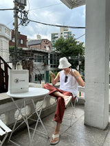 リーンアンドセミワイドリネンベンダブルパンツ / Lean and Semi-Wide Linen Bendable Pants (6 colors)