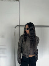 Hazelnut leather jacket