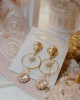 アフロダイティシリーズ - シャンパンピンクスターライトピアス / Aphrodite Series - Champagne Pink Starlight Piercing