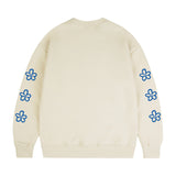 [UNISEX]エルボー3ラインフラワートレーナー