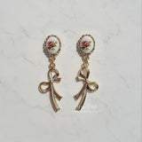ビンテージローズガーデンピアス / Vintage Rose Garden Piercing - Ribbon Version