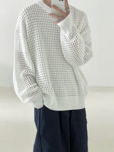 Netting round neck knit