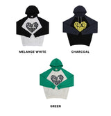 シェープレタリングラグランフーディー/Shape Lettering Raglan Hoodie_3color