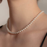 ワンタッチデイリースワロフスキーパールネックレス/Onetouch Daily Swarovski Pearl Necklace(6mm)