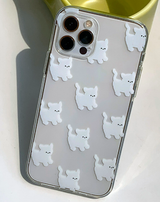 ソフトビーンホワイトフォーンケース / Soft bean white phone case