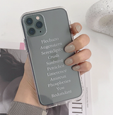 ユニークシンプルホワイトレタリングフォーンケース / Unique Simple White Lettering Phone Case
