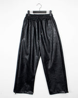 レザーストリングワイドパンツ/Leather String Wide Pants (2color)