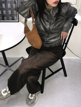 Mirage suede shuolder bag