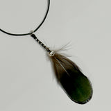 シルバーペンダントフェザーネックレス / [CCNMADE] Silver Pendant Feather Necklace