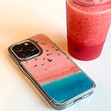 ピーチブラウンサンド携帯ケース
