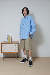 サプライストリングベスト/Oxford Multi Pocket Shirts (Blue)