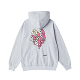 ハートプリンティングフードジップアップ/HEART PRINTING HOOD ZIP-UP-WHITE MELANGE