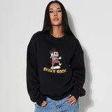 SKELETON MOUSE SWEAT SHIRT BLACK (6612486258806)