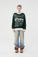 ドゥードゥルチェリーピクセルグラフィックニット／DOODLE CHERRY PIXEL GRAPHIC KNIT [DARK GREEN]