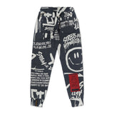 20 GRAFFITI HEAVY SWEAT JOGGER PANTS WHITE / BLACK (4626271928438)