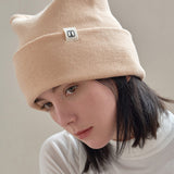 VA Label Square Beanie / Beige