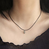 レザーシルバーネックレス / [CCNMADE] LEATHER SILVER NECKLACE 2 (4Type)