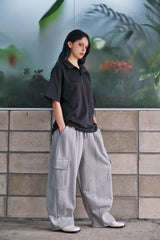 N-BT POCKET 1/2 COLLAR-TEE (Charcoal)