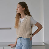 Organic V-neck vest (6683783266422)