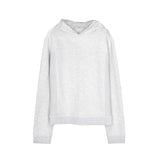 DIVIDED short hoodie_light melange
