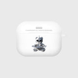 SPACE NIGHT STEEL BEAR-WHITE(AIR PODS PRO-COLOR JELLY) (6610804146294)