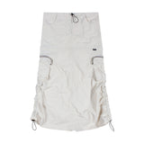 CARGO STRING ZIP-UP SKIRT [Ivory]