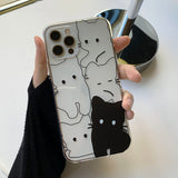 Black - Point Balck Cat Phone Case