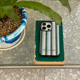 epoxy green & blue stripe pattern case