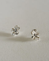 boom flower earring - silver