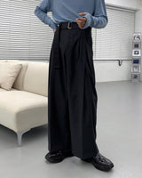 ツインベルトワイドパンツ/SK Twin Belt Wide Pants (3 colors)
