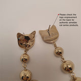 メルビーザキャットシリーズ - モダンボールピアス / Melbie The Cat Series - Modern Gold Ball Piercing