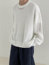 Netting round neck knit