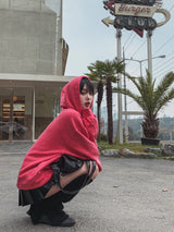 (UNISEX) フィックスピンタック起毛オーバーフード