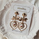 ビンテージローズガーデンピアス / Vintage Rose Garden Piercing - Heart Version