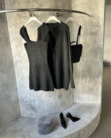 Silver-grooved Stelleto high heels