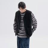[Riversible]Fleece & Padding Vest V2 Black (6622451105910)
