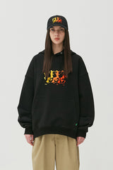 Flame Bear Ball Cap_Black (6684797960310)
