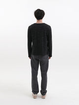 TICKETING STRIPE BORDER TEE (BLACK)