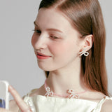 パールリボンネックレス / [925 SILVER] Pearl Ribbon Necklace