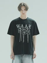 M フラワーTシャツ / T1012 M FLOWER T-SHIRT_BLACK