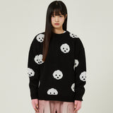 Maltese pixel allover graphic knit