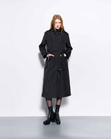  Throat Latch Trench Coat _ Black