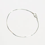 シルバーシンスネークチェーンブレスレット/silver thin snake chain bracelet (silver / no spare chain)