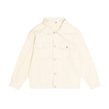 オーバーフィットアイボリーデニムジャケット/ OVER FIT IVORY DENIM JACKET [6679]