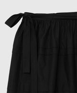 FRILL LONG SKIRT_Black
