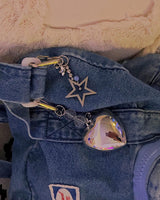 Pierced big star keychain