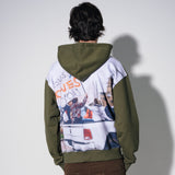 dtgプリントフーディー / dtg printed hoodie [khaki]