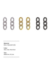 [BLACKLABELl]PONDEL cubic chain earring (6582451699830)