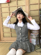 クラシックツイードミニフリルワンピース